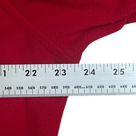 Chaps Fleece Red Shirt with Black Elbow Pads - Picture 5 of 11